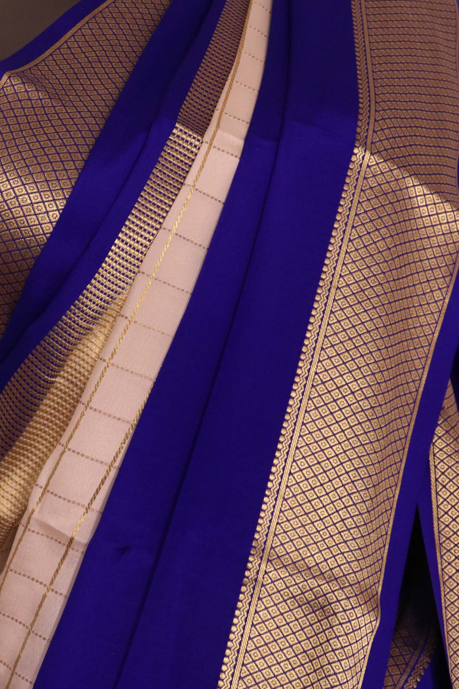 Pure Mysore Crepe Silk Saree AL212203